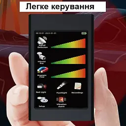 Мультифункціональний детектор жучків, прихованих камер та магнітів із сенсорним екраном Nectronix T68 (101023) - мініатюра 3