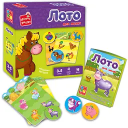 Розвиваюча гра Vladi Toys. Лото. Ферма (VT2100-08) - мініатюра 2