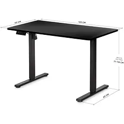 Стіл Mealux PowerDesk Lite Black з електрорегулюванням висоти (EVO-201 Lite B/B) - мініатюра 2