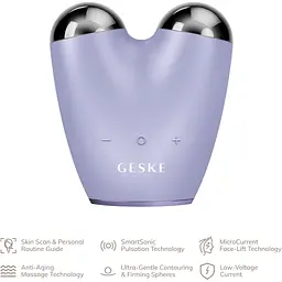 Мікрострумовий підтягувач обличчя GESKE MicroCurrent Face-Lifter 6 в 1 фіолетовий - мініатюра 4