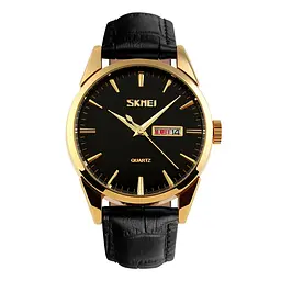 Чоловічий наручний годинник 9073GDBK-B Gold-Black men Skmei acs0029907