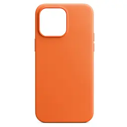 Кожаный чехол-панель для Apple iPhone 14 Pro Max, FAKE Leather Case, оранжевый, искусственная кожа, премиальный, противоударный, защита всего корпуса, с мягкой подкладкой, поддержка MagSafe и беспроводной зарядки, ArmorStandart (ARM64463)