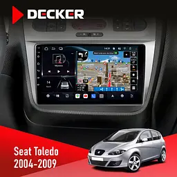 Штатна магнітола Seat Toledo 2004-2009 Decker D9-011 4x64, DSP, 4G, 360 Decker (НФ-00006329)