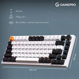 Клавіатура GamePro Asgard Valhalla 75% Exploded QLAB Orange Switches (MK160W Pro) - мініатюра 13