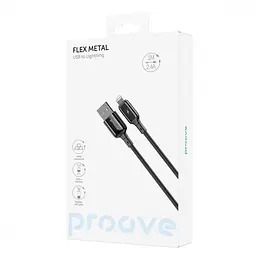 Кабель Proove Flex Metal Lightning 2.4A (1m) black (CCFM20001101) - мініатюра 2