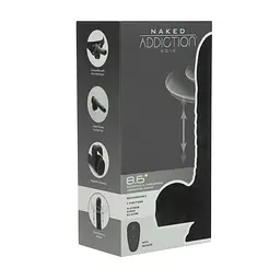 Вібратор Addiction Naked 8.6” Silicone Rotating Thrusting Vibrating Dildo з поштовхами та обертанням, 21.8 см чорний - мініатюра 10