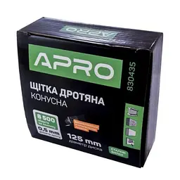 Щітка конус для болгарки Apro сталеві витки 125 мм 30412 - мініатюра 5