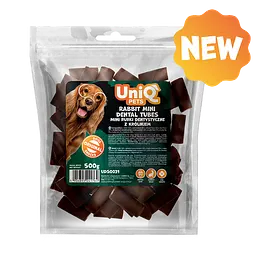 Ласощі для очищення зубів собак UniQ PETS DENTAL Міні сендвіч-трубочки з кролика, 500 г - мініатюра 4
