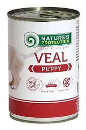 Вологий корм для цуценят всіх порід з телятиною Nature's Protection Puppy Veal, 800г