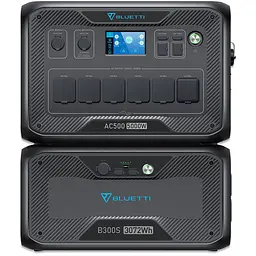 Зарядна станція Bluetti AC500 5000W + акумуляторний модуль B300S 3072Wh, 853333mAh
