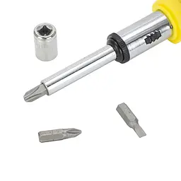 Викрутка Sigma з реверсом + насадки торцеві 1/4" 27шт CrV 4002121 - мініатюра 6
