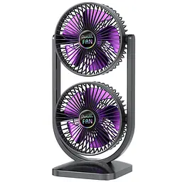 Настільний вентилятор S30 Dual-Fan 3000mAh Black