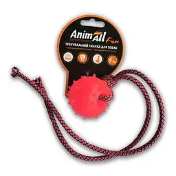 Іграшка AnimAll Fun куля з канатом коралова 8 см