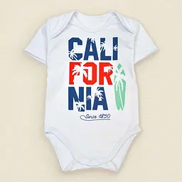 Комплект боді з шортами California зріст 68 см (3 - 6 місяців) Malena Білий з принтом - мініатюра 2