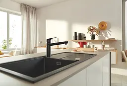 Змішувач Змішувач для кухні Grohe Eurosmart 304632430 Чорний матовий - мініатюра 4