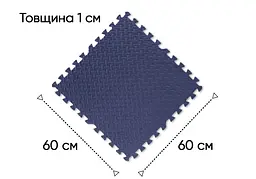 Мат-пазл EasyFit SwallowTail EVA 120х120х1 см татамі ластівчин хвіст Синій (EF-1950-BE) - мініатюра 3