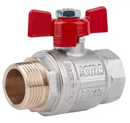 Кран кульовий Icma 3/4" прямий №351 (87351AE11) - мініатюра 1