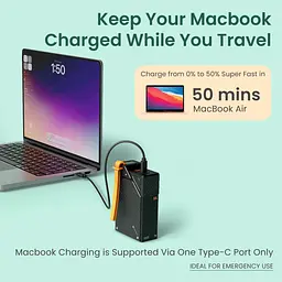 Power Bank Портативний Акумулятор FULLTECH 20000 mAh SFC65W Для Ноутбука Чорний (FP-43) - мініатюра 2