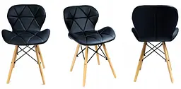 Крісло JUMI Scandinavian Design (еко-шкіра) Black - мініатюра 5