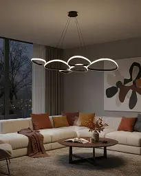 Підвісний світильник, люстра Goldlux 334053 Petra LED 1x58W 4000K 9000Lm IP20 чорний - мініатюра 2