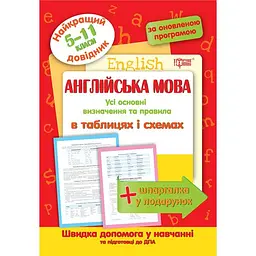 Найкращій довідник. Англійська мова  в таблицях і схемах. 5-11 класи (К01309)