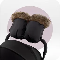 Рукавиці для коляски MoMi Muffins black чорні - мініатюра 4