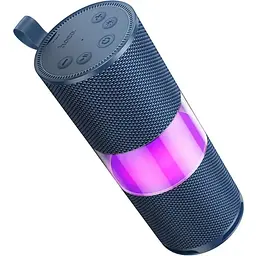 Портативна bluetooth колонка Hoco HC29 з LED підсвічуванням синій