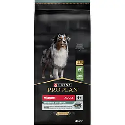 Сухий корм Purina Pro Plan Medium Adult 1+ Sensitive Digestion для дорослих собак середніх порід з чутливим травленням з ягням 14 кг - мініатюра 2