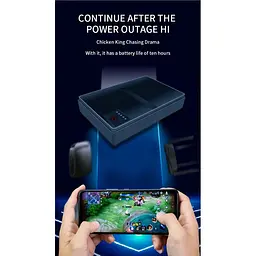 ДБЖ UPS для роутера DC1018P 12V/ 9V/ 5V 10400 mAh 18W для пристроїв постійного струму DC USB Type A, USB Type C, POE чорний - мініатюра 5