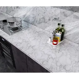 Самоклеюча водонепроникна плівка для кухні білий мармур 5м Kitchen sticker Dt - мініатюра 2