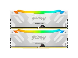Пам'ять для настільних комп'ютерів Kingston FURY 48 GB (2x24GB) DDR5 8000 MHz Renegade Silver/White RGB (KF580C38RWAK2-48) - мініатюра 2