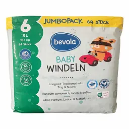 Підгузки Bevola Baby 6 XL (15+ кг), 64 шт Jumbopack