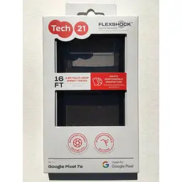 Оригінальний протиударний чохол Tech21 Evo Check Black для Google Pixel 7a (T21-10142) - мініатюра 2