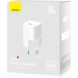Мережевий зарядний пристрій Baseus GaN5 Fast Charger Mini 1C 20W White (CCGN050102) [105945] - мініатюра 5