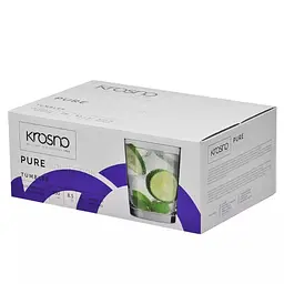 Набір низьких склянок Krosno Pure скло 250 мл 6 шт. (789408) - мініатюра 3