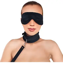 Набір нашийник Art of Sex - Soft Touch Light з повідцем та маска