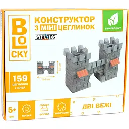 Строительный набор для творчества Strateg Blocky Две Башни из мини-кирпичиков (31012)