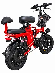 Електровелосипед Minako Mini 16" двомісний (1000W, 24Ah) + Пасажирське сидіння Червоний - мініатюра 3
