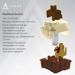 Клавіатура Ajazz Maillard V2 Maillard Switch Wireless/Bluetooth/USB UA Purple/White/Blue (AK980-V2-M-PWB) - мініатюра 8
