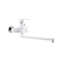 Змішувач для ванни Plamix Oscar-006 Euro Білий (без шланга і лійки) (PM0599)