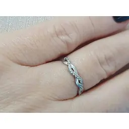 Срібне кільце Qvaliz з фіанітами. 901-00763 16 - мініатюра 2