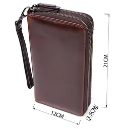 Чоловічий клатч із натуральної шкіри Vintage 12х21х3,5 см sum0027502 - мініатюра 3