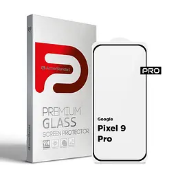 Захисне скло на Google Pixel 9 Pro з олеофобним покриттям, Pro, повне проклеювання, антистатичний і пиловідштовхуючий шар, 9H, самоклеючеся, 2.5D, на весь екран, антистатичний клей, ArmorStandart (ARM74678)