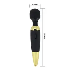 Класичний вібратор Pretty Love Power Wand Black Gold - мініатюра 6