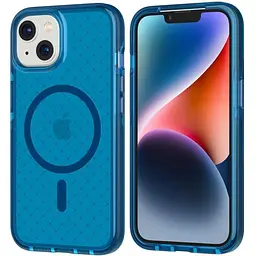 Оригінальний протиударний чохол Tech21 Evo Check MagSafe Blue для iPhone 13/14 (T21-9818) - мініатюра 3