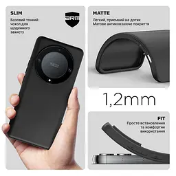 Чехол-накладка для смартфона Honor Magic5 Lite, противоударный, силиконовый, термополиуретановый (TPU), с защитой камеры и корпуса, черный, защита всего корпуса, ArmorStandart (ARM69394) - мініатюра 3