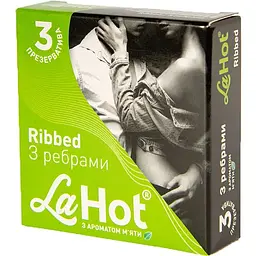 Презервативи ребристі La Hot Ribbed 3 шт.