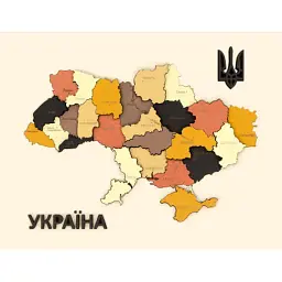 Набір для творчості Rosa Talent Мапа України 3D кольори металіки 30.5х37.5 см (4823098532521)