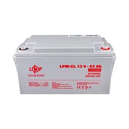 Акумуляторна батарея LogicPower 12V 65AH (LPM-GL 12 - 65 AH) GEL - мініатюра 2