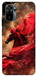 Чохол Demsky Red sparkles Horse для Xiaomi Redmi Note 10 / Note 10s